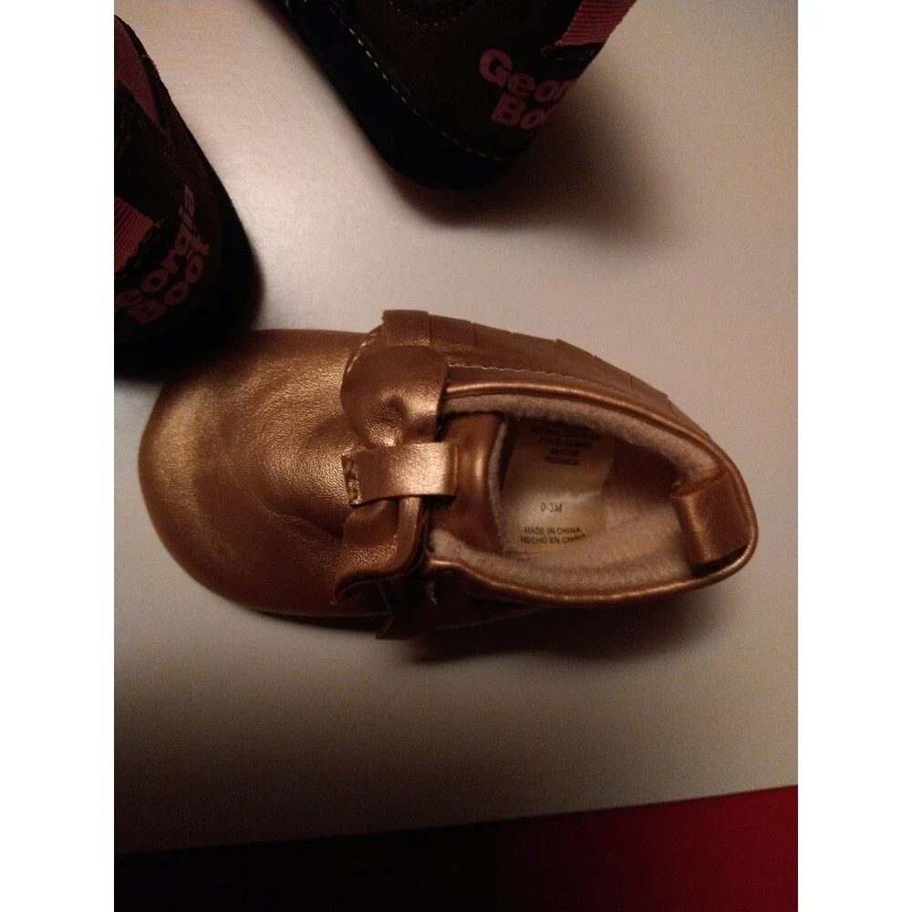 Baby Girl Shoe Bundle - Georgia Boots(0-6mo) & Target(0-3mo)